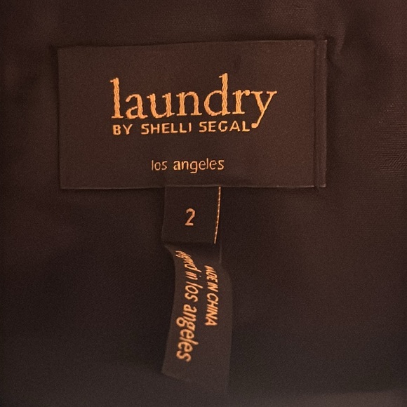 Laundry By Shelli Segal Silk Mini Dress Green Blue Watercolor Sz 2 Sheath Party - Picture 6 of 9